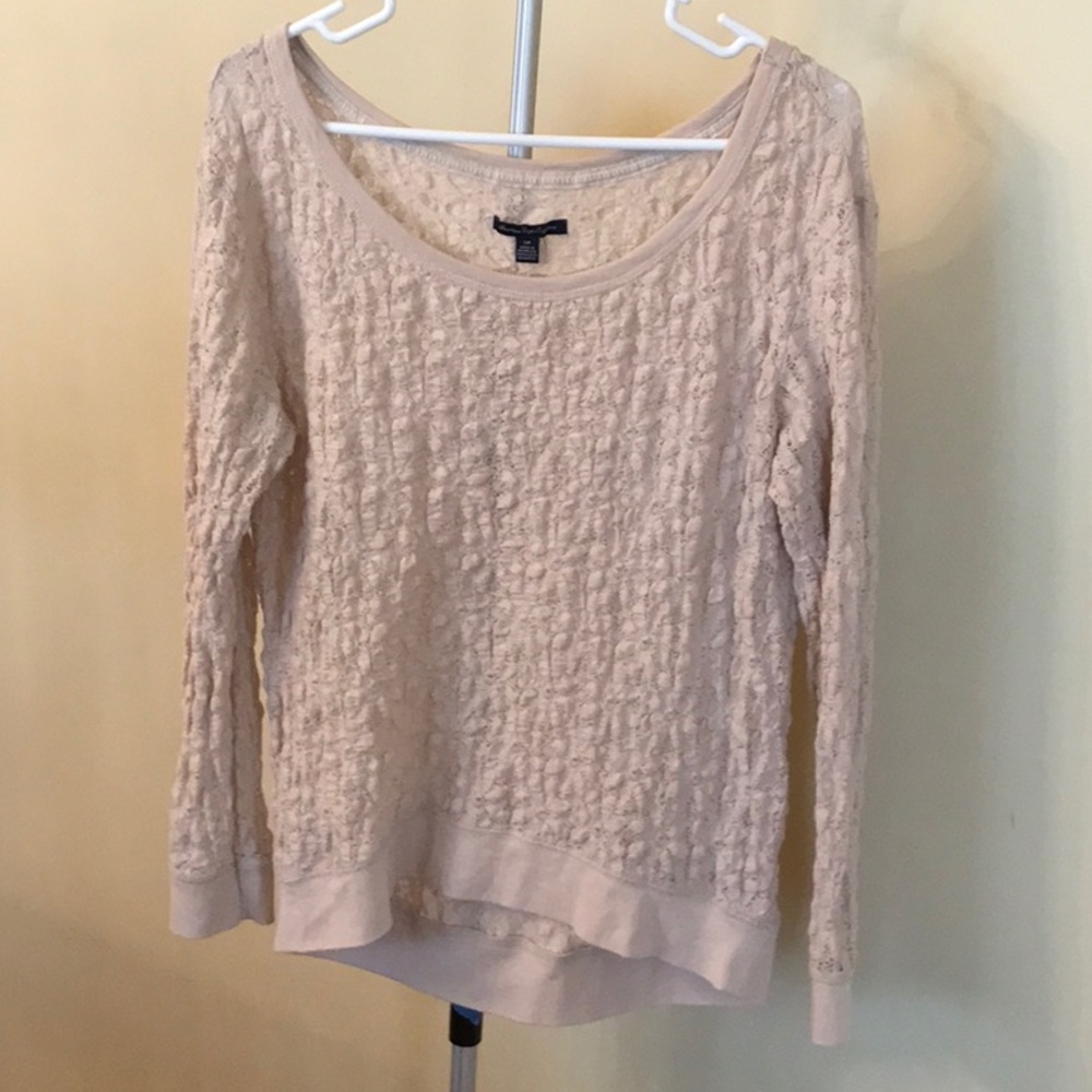 AMERICAN EAGLE Beachy, light-weight tan sweater